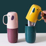 Marketbabad 3-Piece Toothbrush Storage Case & Cup Set product view 1